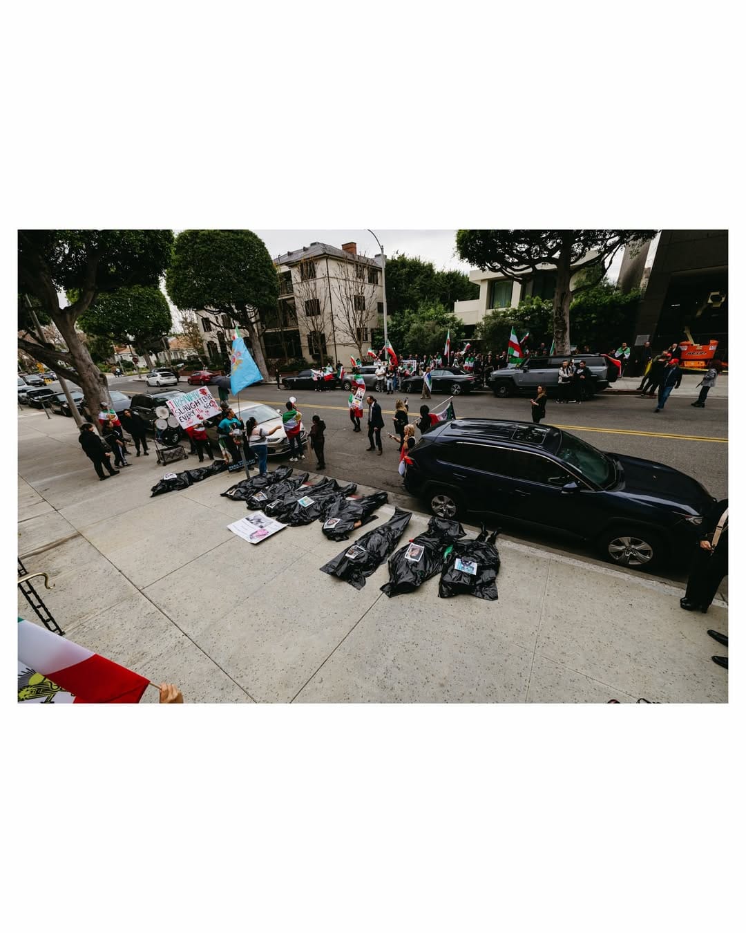Real Iranian Protests in Los Angeles 2026 against the regime.