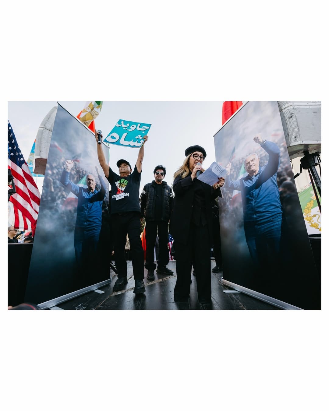 Real Iranian Protests in Los Angeles 2026 against the regime.