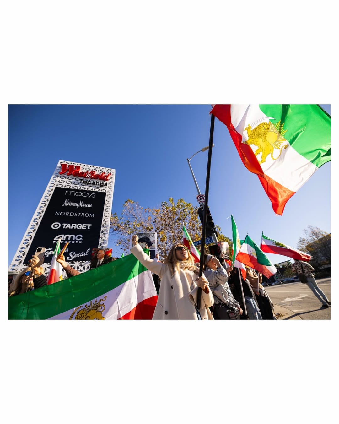 Real Iranian Protests in Los Angeles 2026 against the regime.