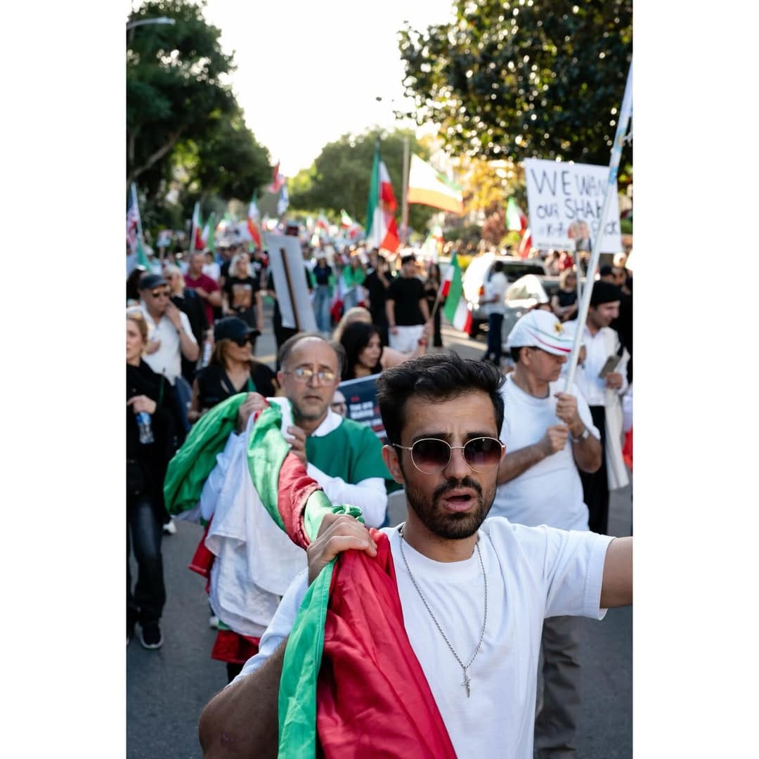 Real Iranian Protests in Los Angeles 2026 against the regime.