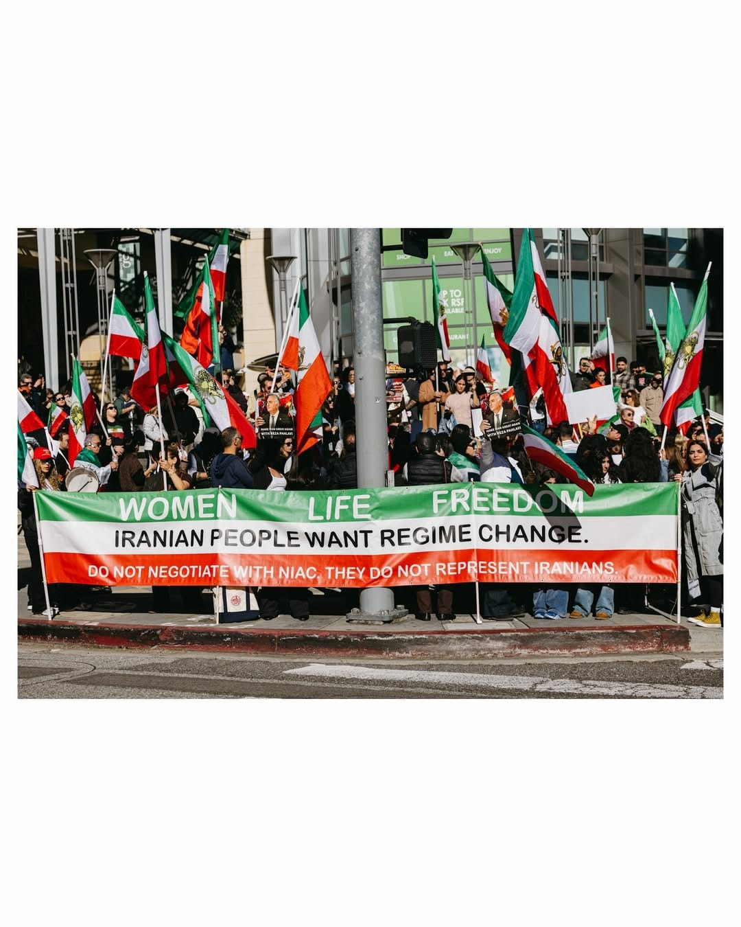 Real Iranian Protests in Los Angeles 2026 against the regime.