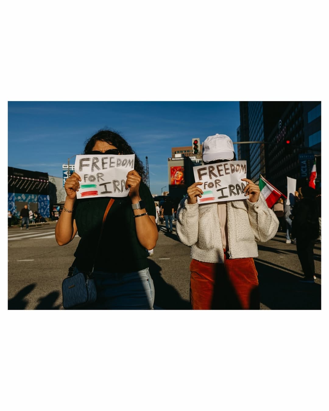 Real Iranian Protests in Los Angeles 2026 against the regime.