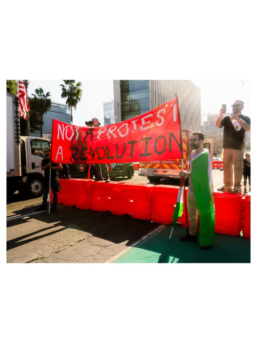 Real Iranian Protests in Los Angeles 2026 against the regime.