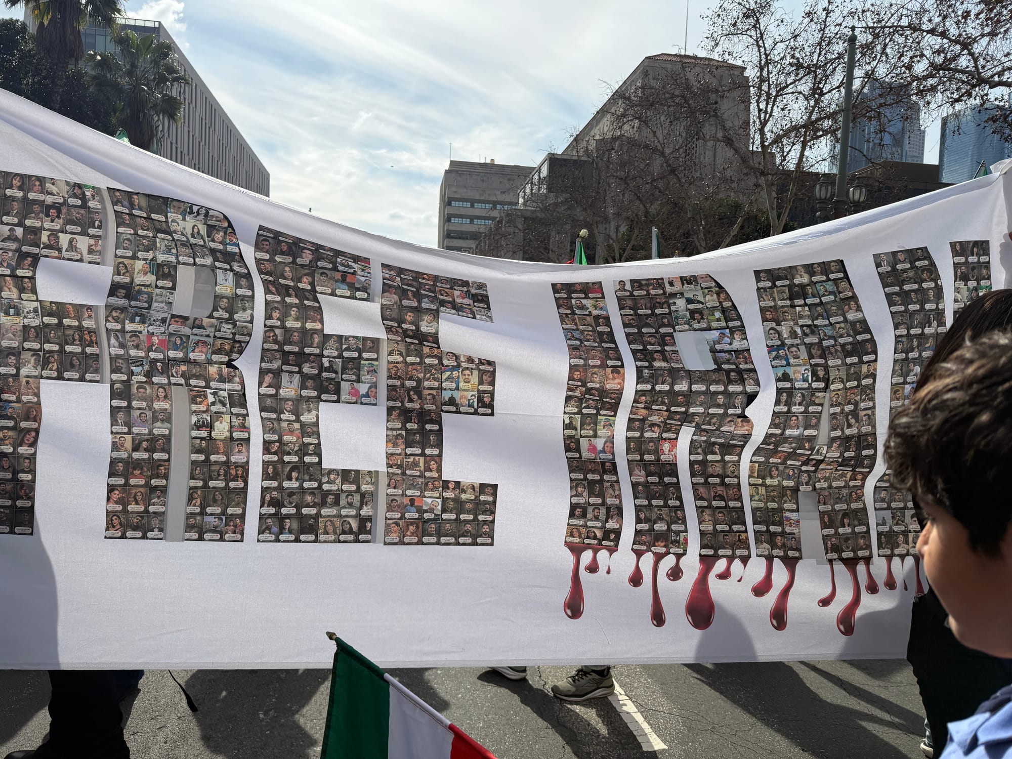 Real Iranian Protests in Los Angeles 2026 against the regime.