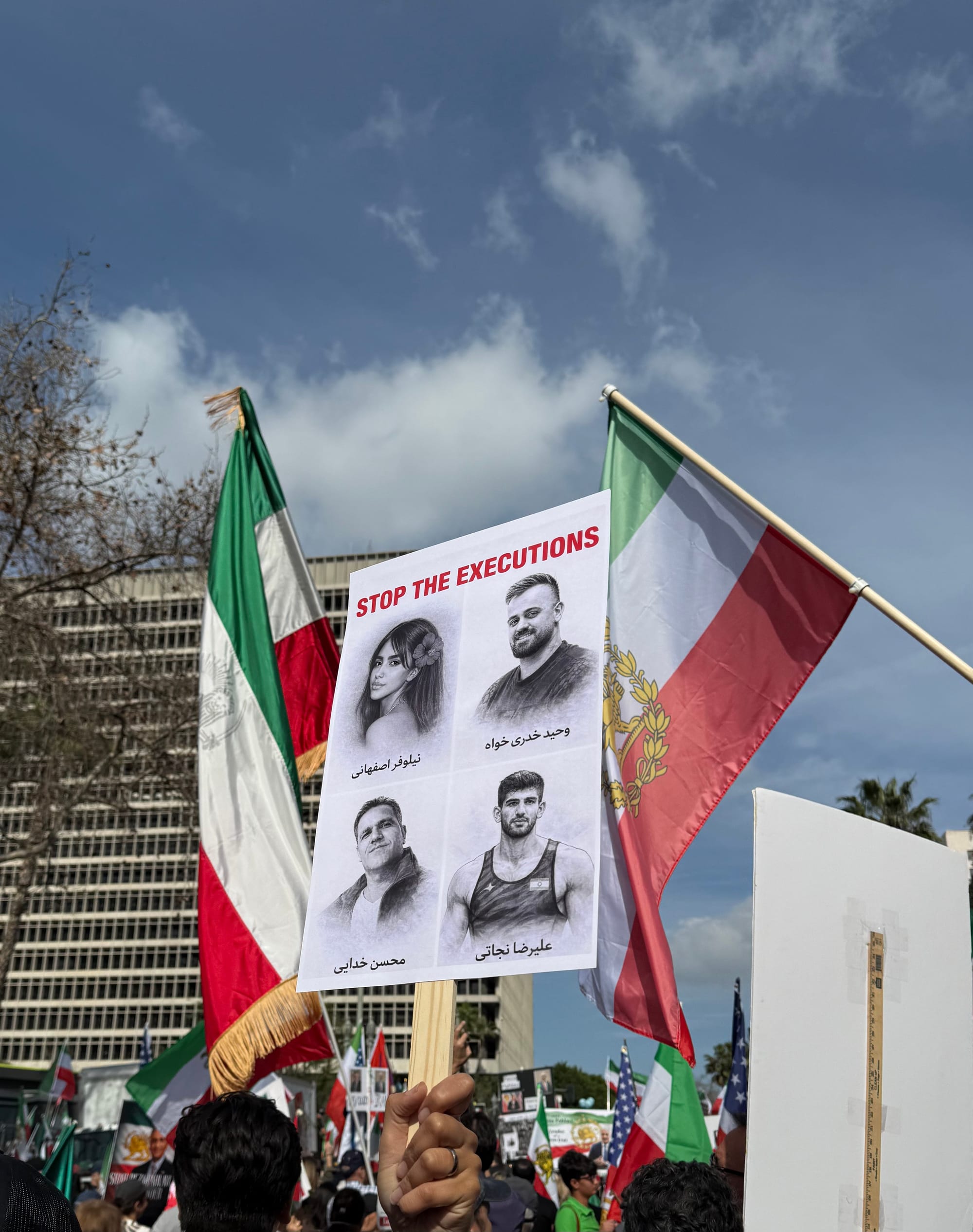 Real Iranian Protests in Los Angeles 2026 against the regime.