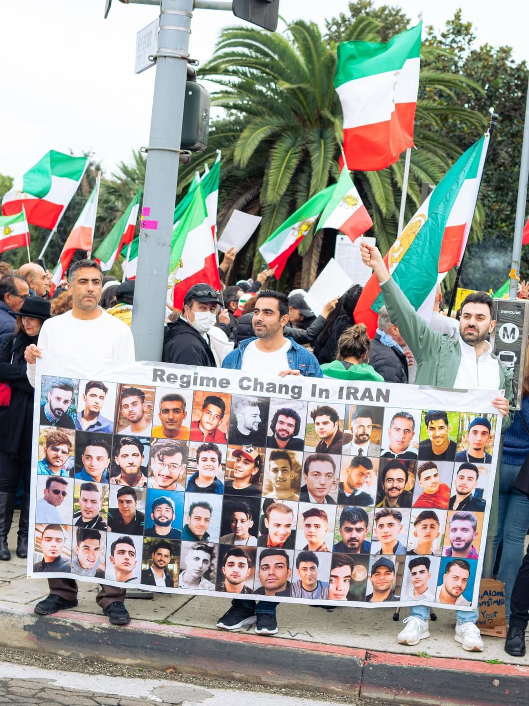 Real Iranian Protests in Los Angeles 2026 against the regime.