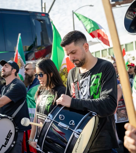 Real Iranian Protests in Los Angeles 2026 against the regime.