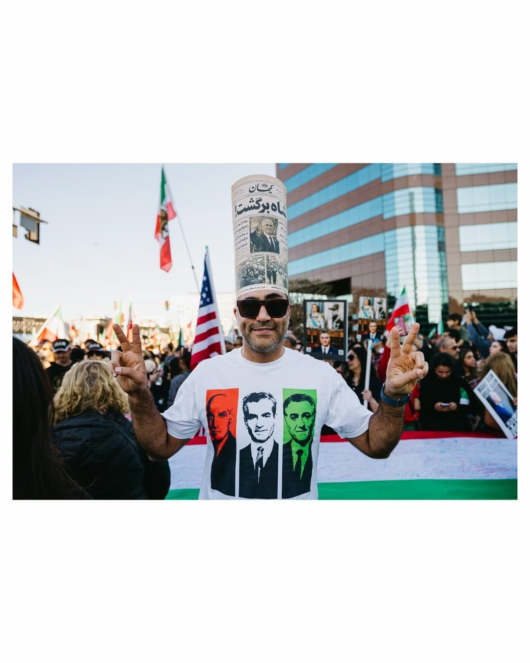 Real Iranian Protests in Los Angeles 2026 against the regime.