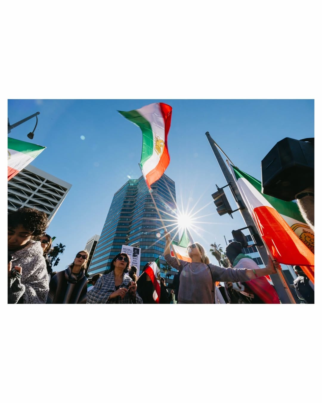 Real Iranian Protests in Los Angeles 2026 against the regime.