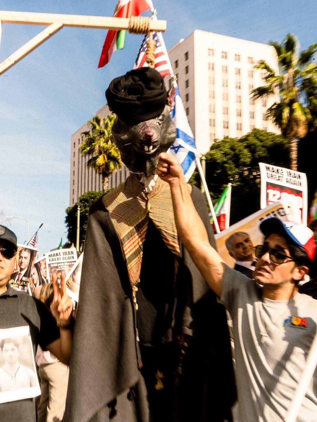 Real Iranian Protests in Los Angeles 2026 against the regime.