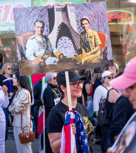 Real Iranian Protests in Los Angeles 2026 against the regime.