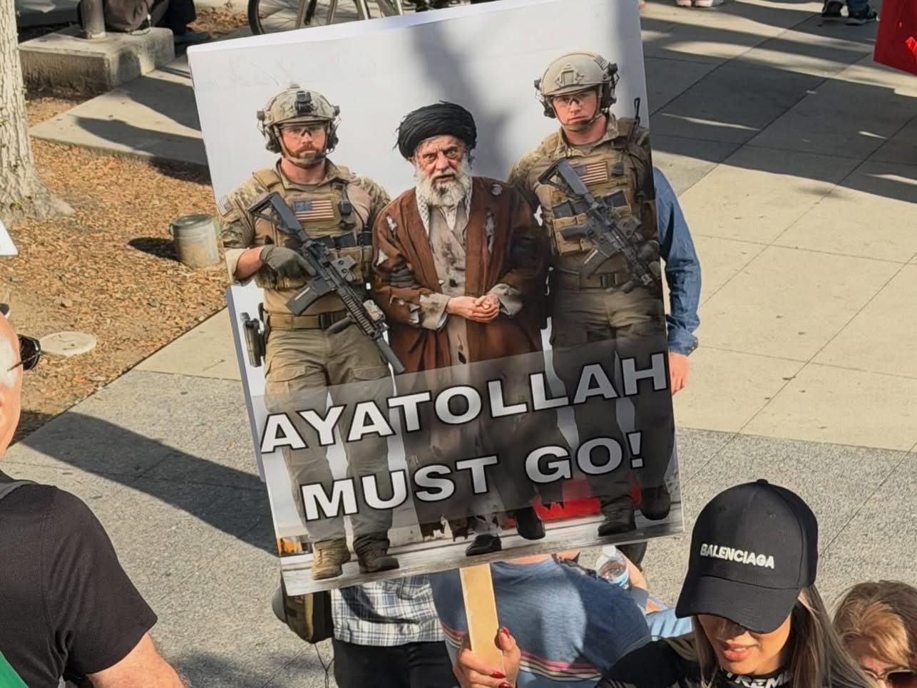 Real Iranian Protests in Los Angeles 2026 against the regime.