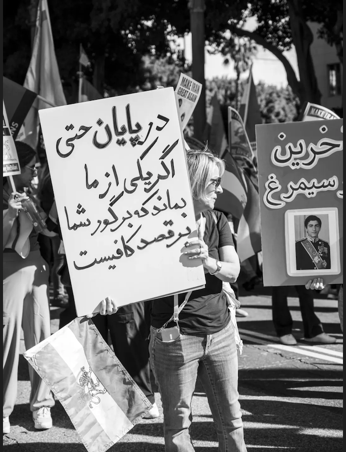 Real Iranian Protests in Los Angeles 2026 against the regime.