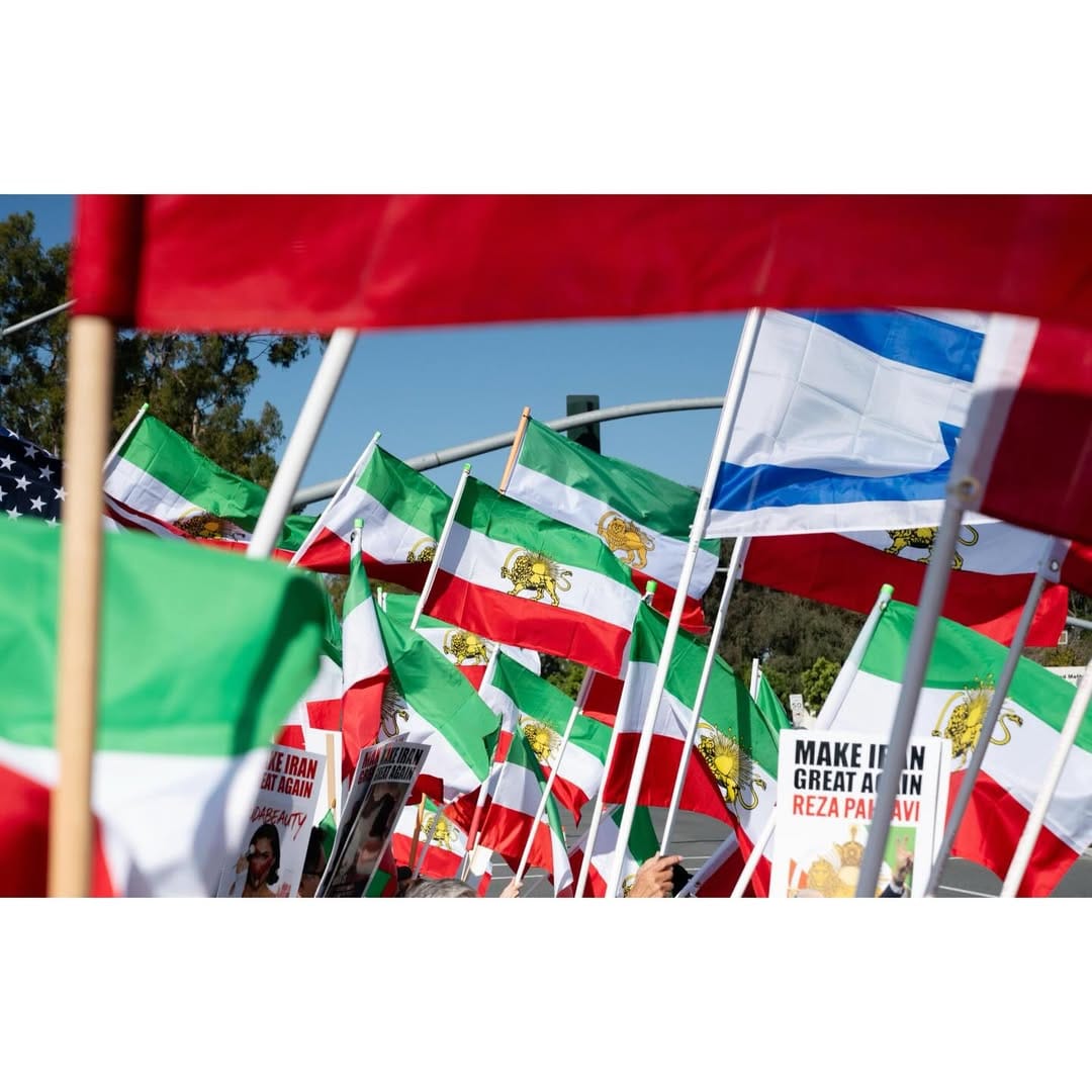 Real Iranian Protests in Los Angeles 2026 against the regime.