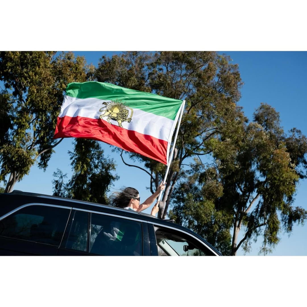 Real Iranian Protests in Los Angeles 2026 against the regime.