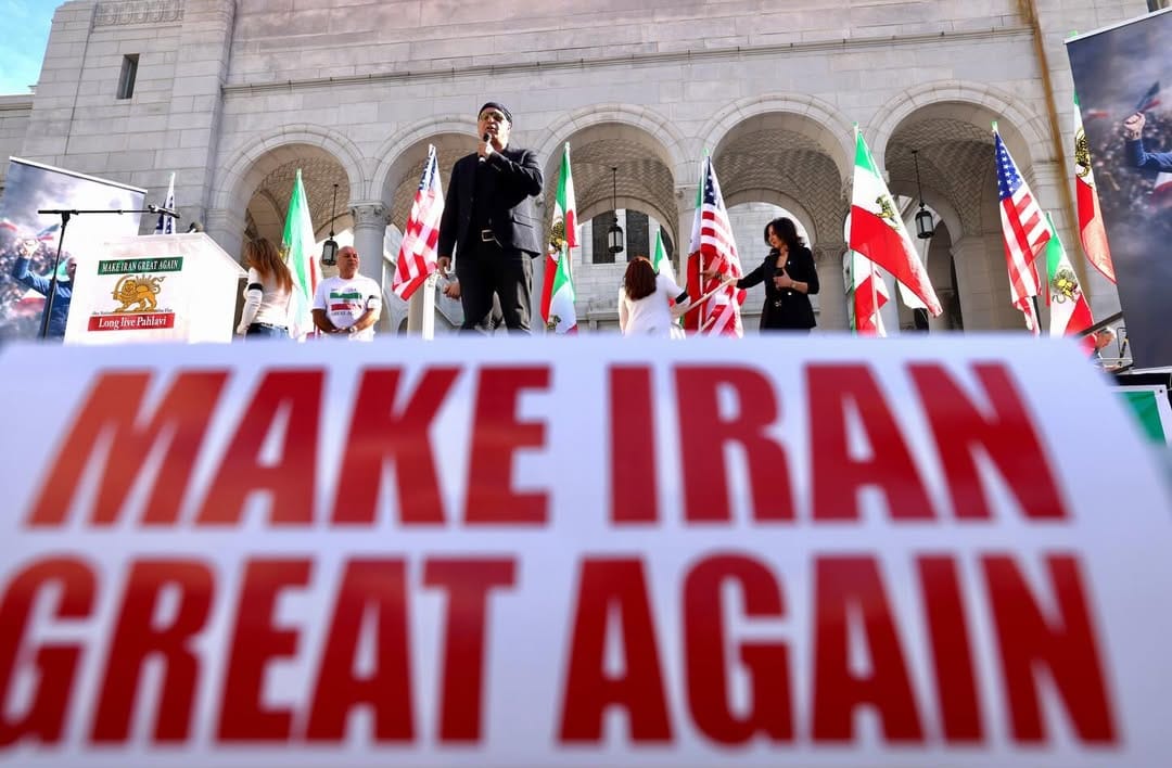 Real Iranian Protests in Los Angeles 2026 against the regime.