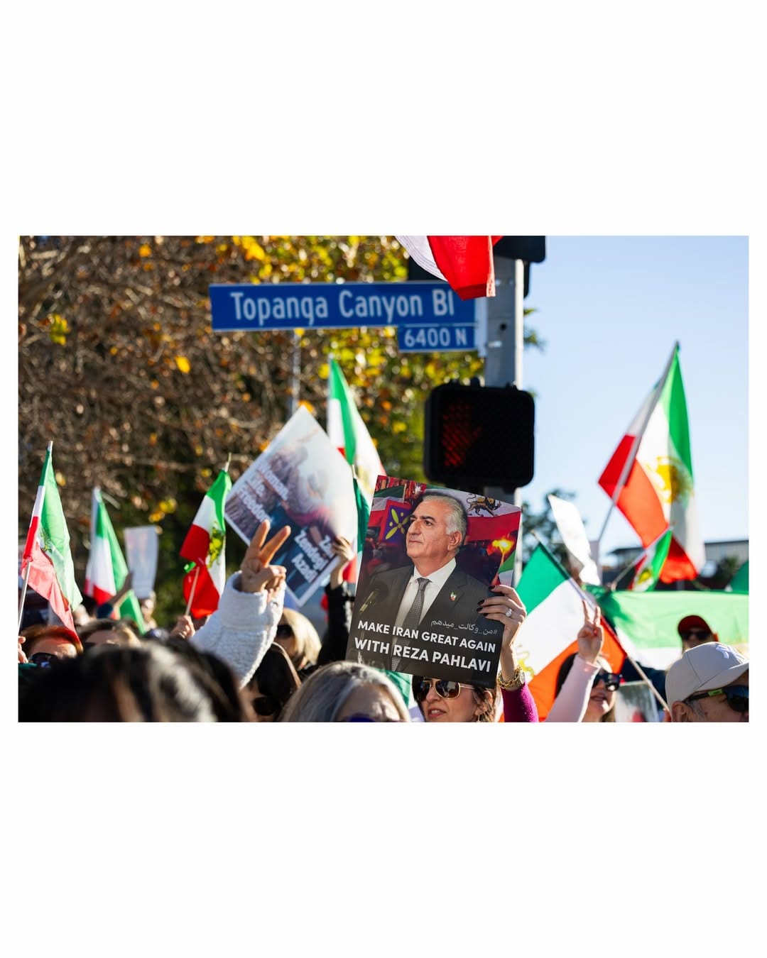 Real Iranian Protests in Los Angeles 2026 against the regime.