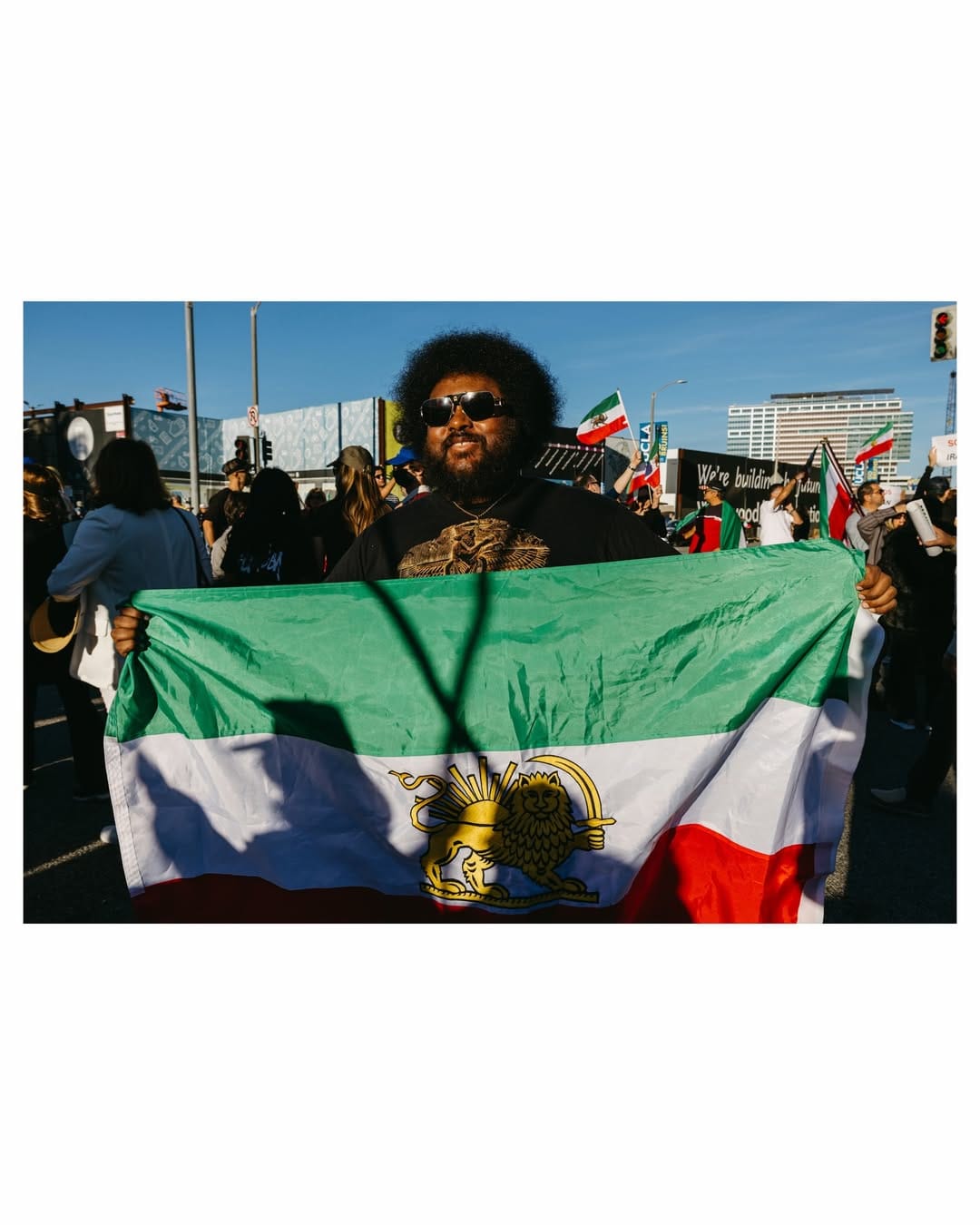 Real Iranian Protests in Los Angeles 2026 against the regime.