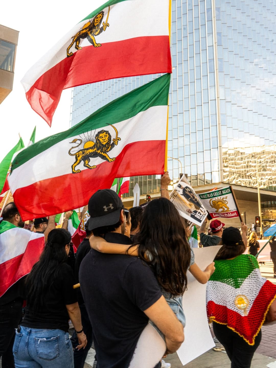 Real Iranian Protests in Los Angeles 2026 against the regime.