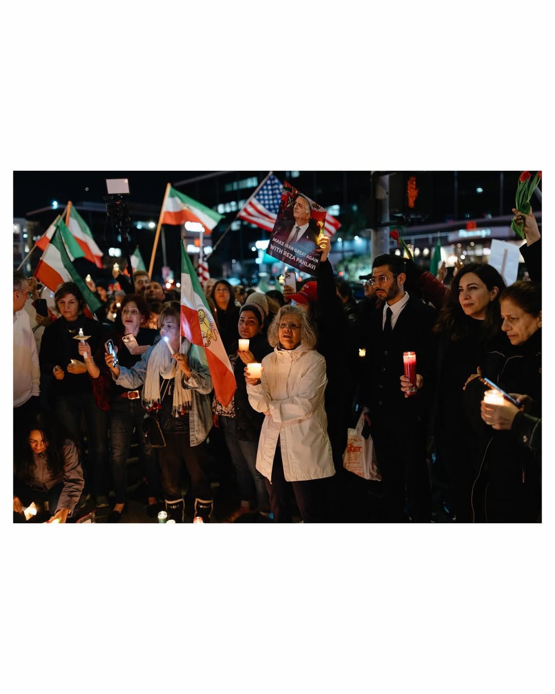 Real Iranian Protests in Los Angeles 2026 against the regime.