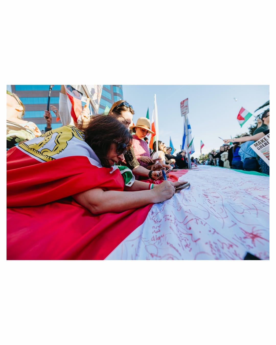 Real Iranian Protests in Los Angeles 2026 against the regime.