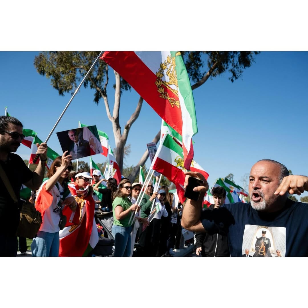 Real Iranian Protests in Los Angeles 2026 against the regime.