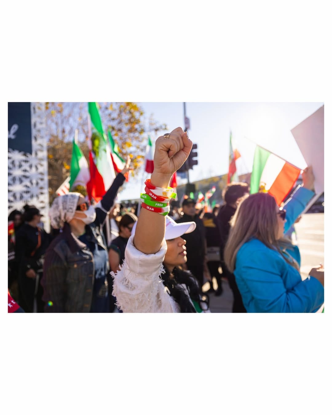 Real Iranian Protests in Los Angeles 2026 against the regime.