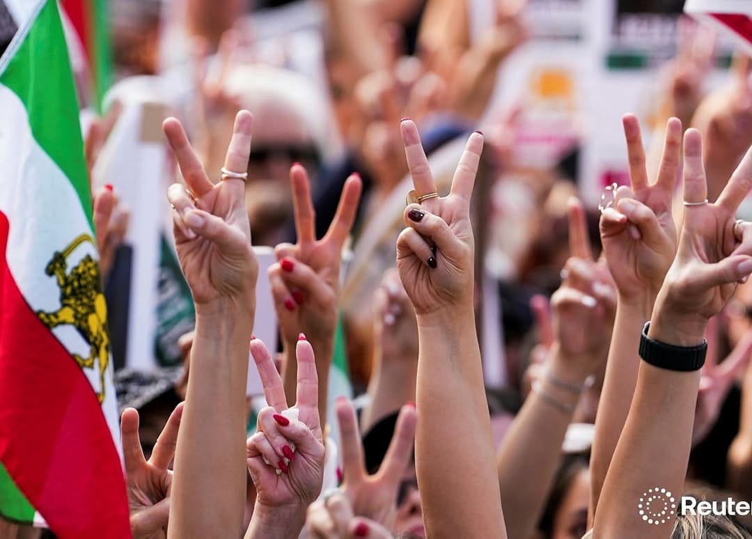 Real Iranian Protests in Los Angeles 2026 against the regime.