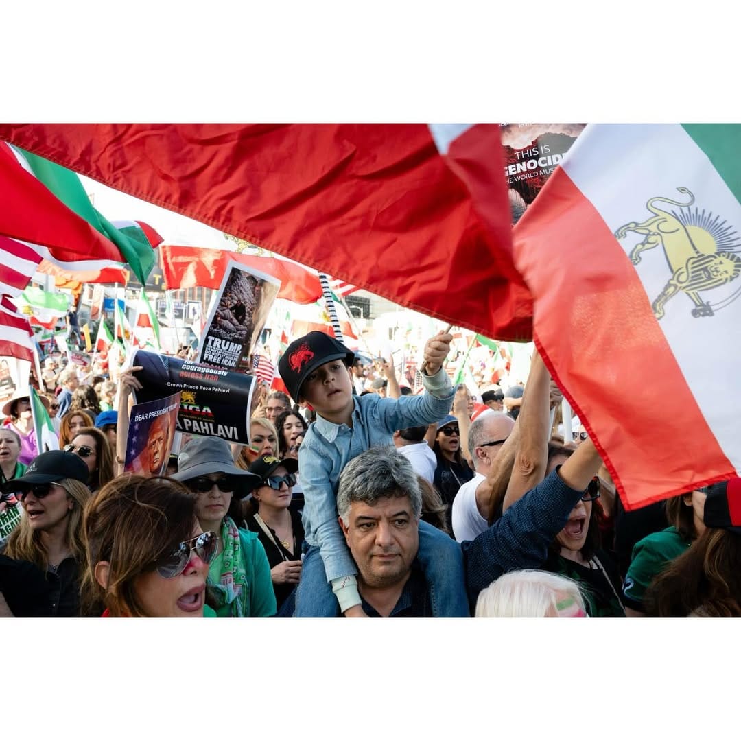 Real Iranian Protests in Los Angeles 2026 against the regime.