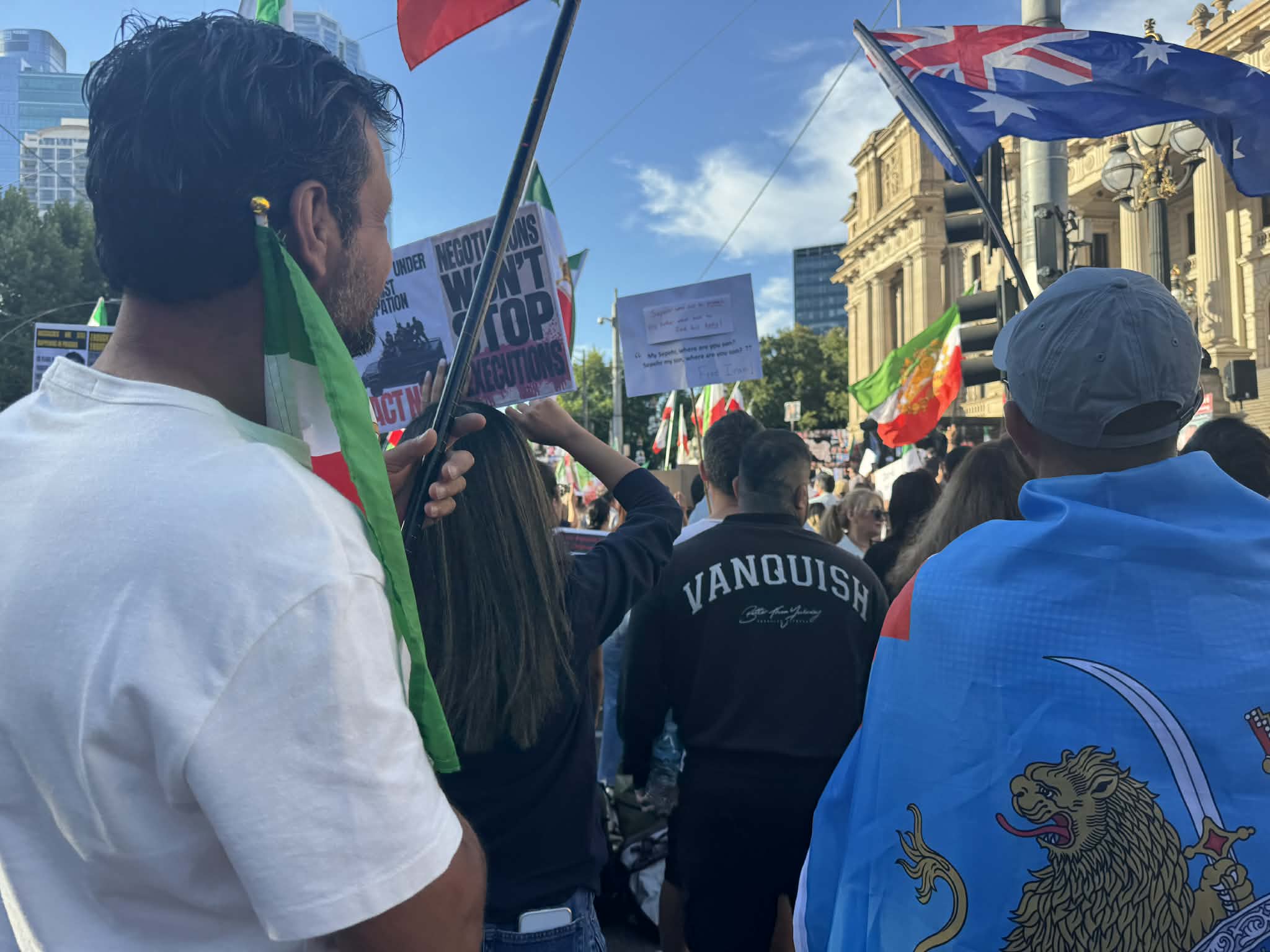 Real Iranian Protests in Melbourne 2026 against the regime.