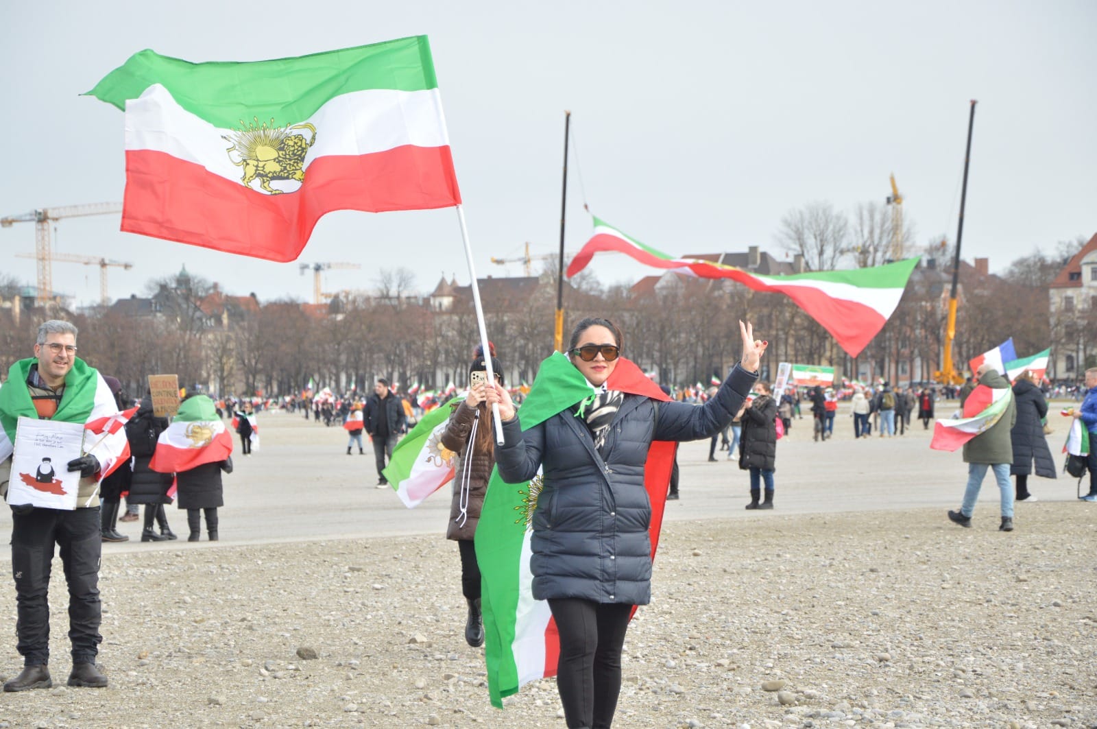Real Iranian Protests in Munich 2026 against the regime.