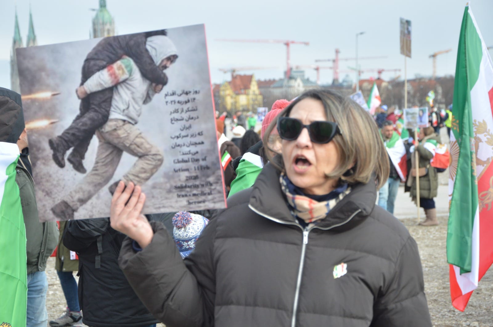 Real Iranian Protests in Munich 2026 against the regime.