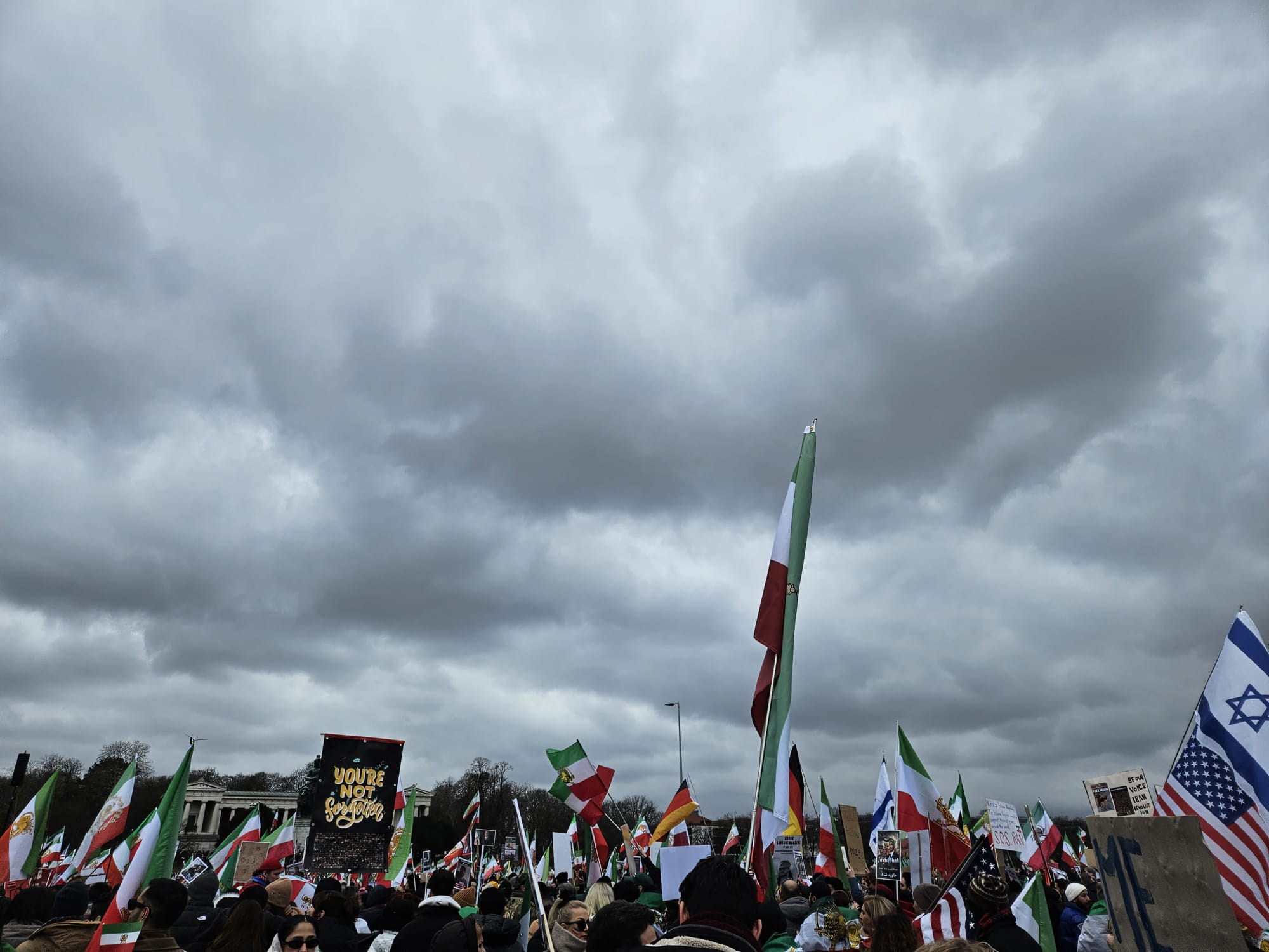 Real Iranian Protests in Munich 2026 against the regime.
