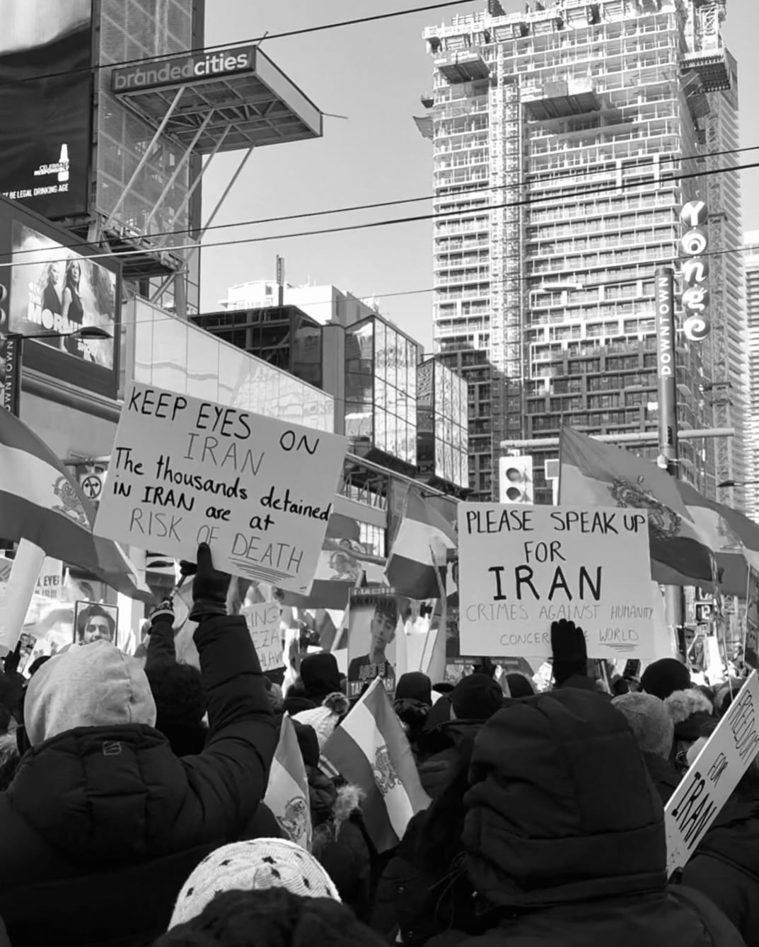 Real Iranian Protests in Toronto 2026 against the regime.