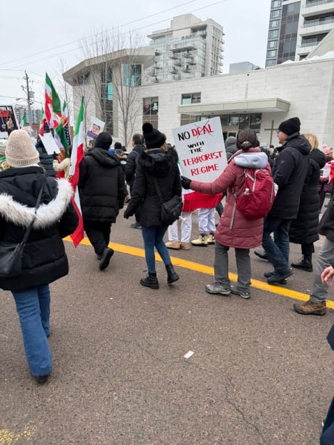 Real Iranian Protests in Toronto 2026 against the regime.