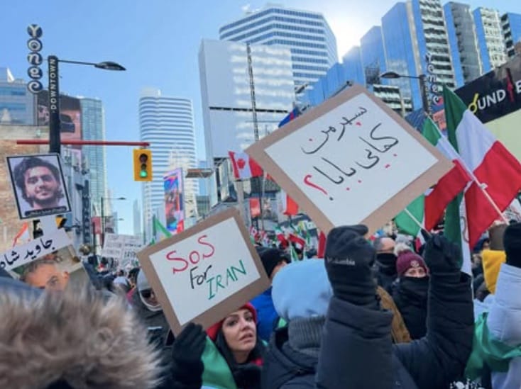 Real Iranian Protests in Toronto 2026 against the regime.
