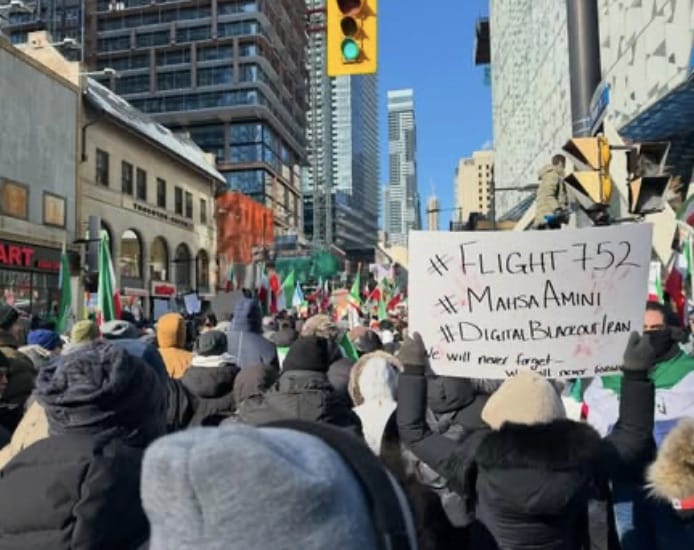 Real Iranian Protests in Toronto 2026 against the regime.