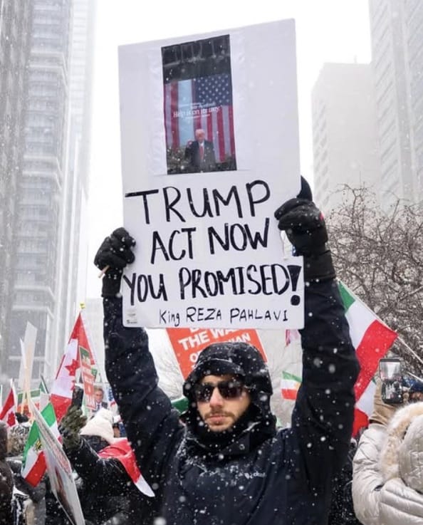 Real Iranian Protests in Toronto 2026 against the regime.