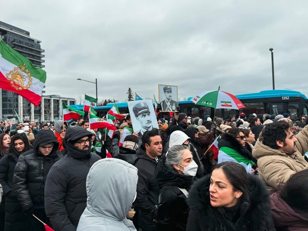 Real Iranian Protests in Toronto 2026 against the regime.
