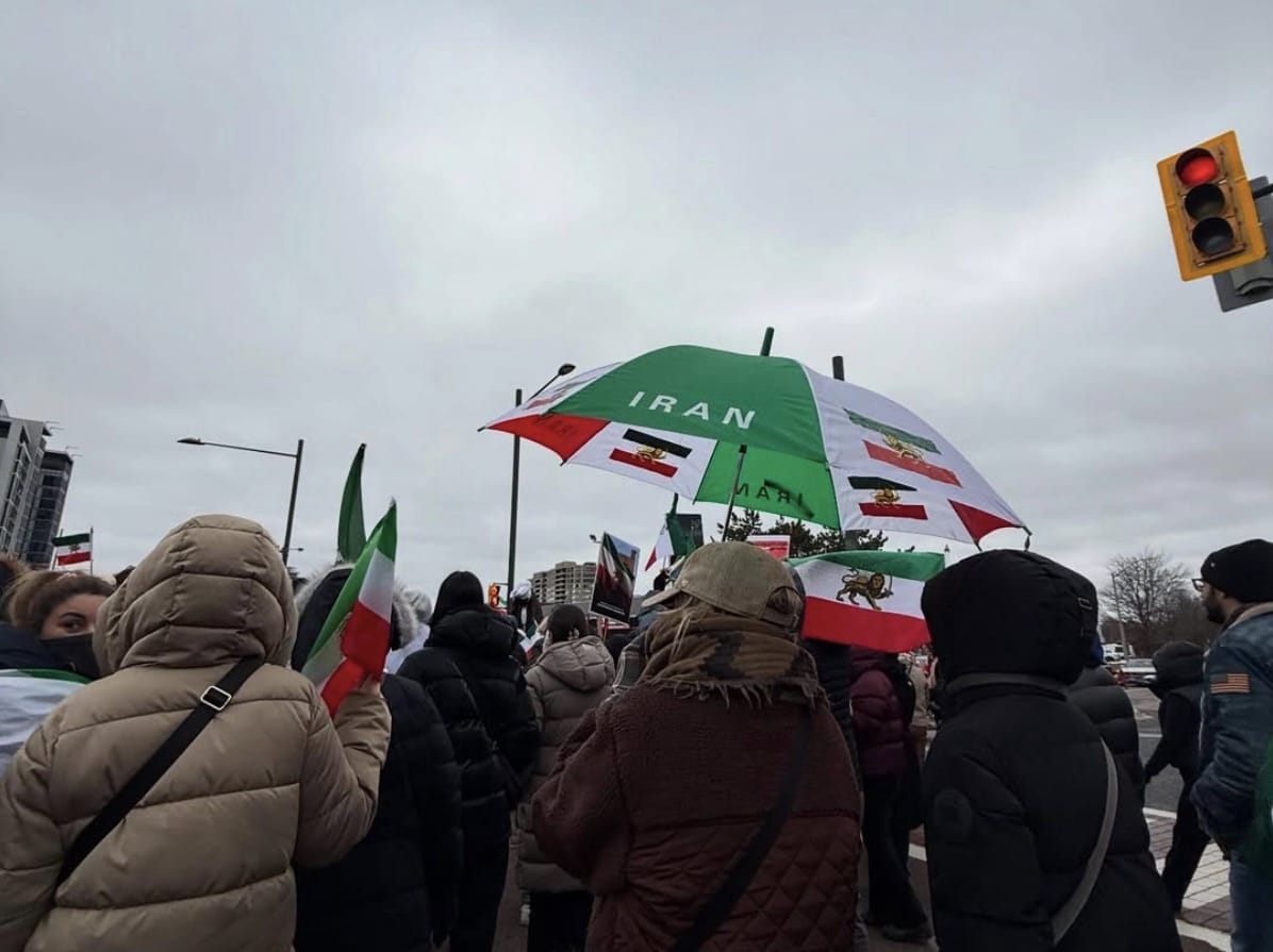 Real Iranian Protests in Toronto 2026 against the regime.