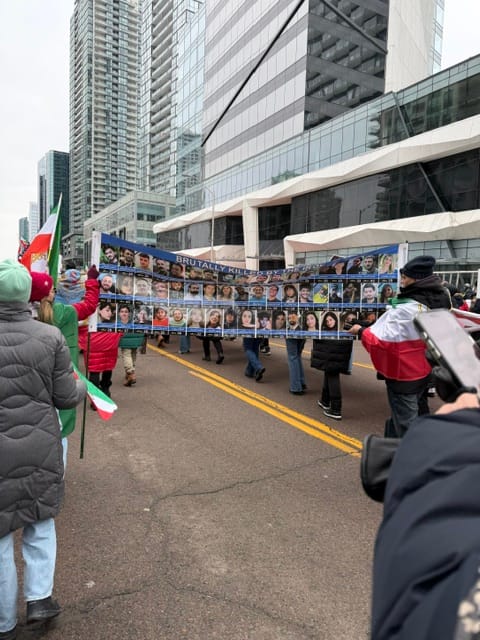 Real Iranian Protests in Toronto 2026 against the regime.
