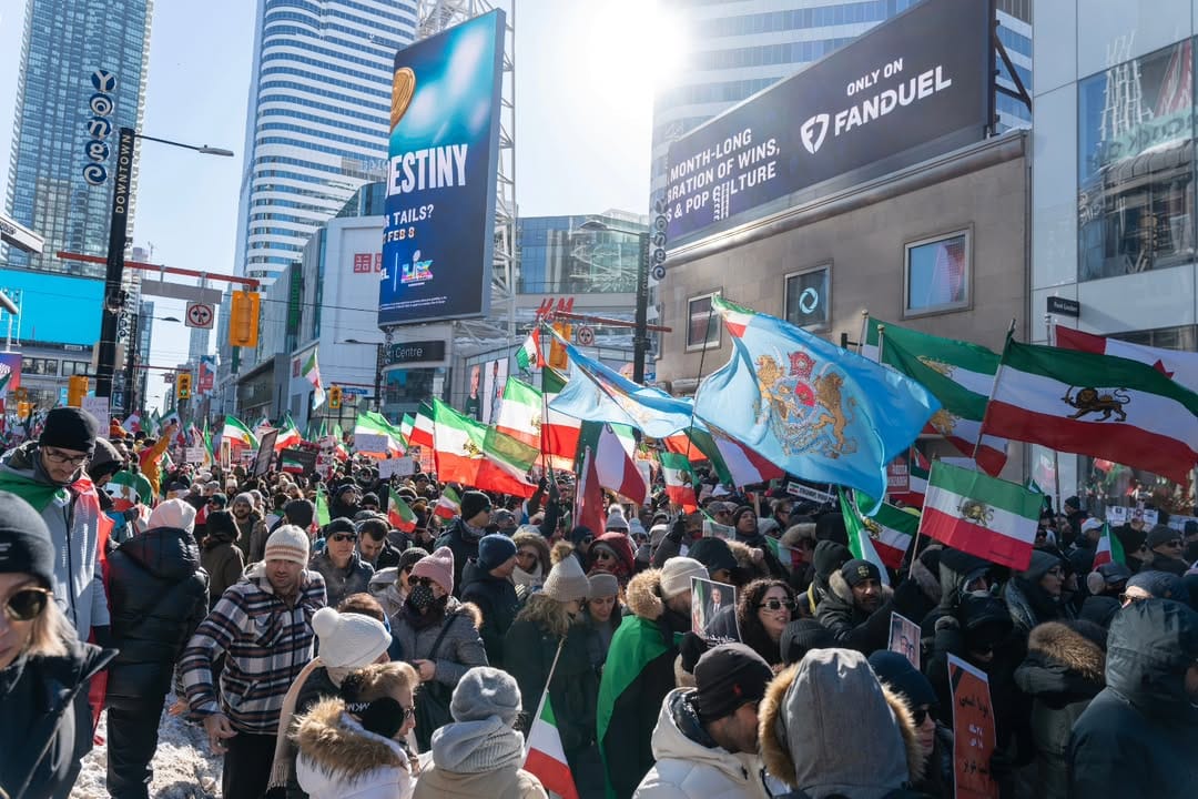 Real Iranian Protests in Toronto 2026 against the regime.