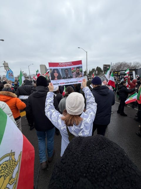 Real Iranian Protests in Toronto 2026 against the regime.