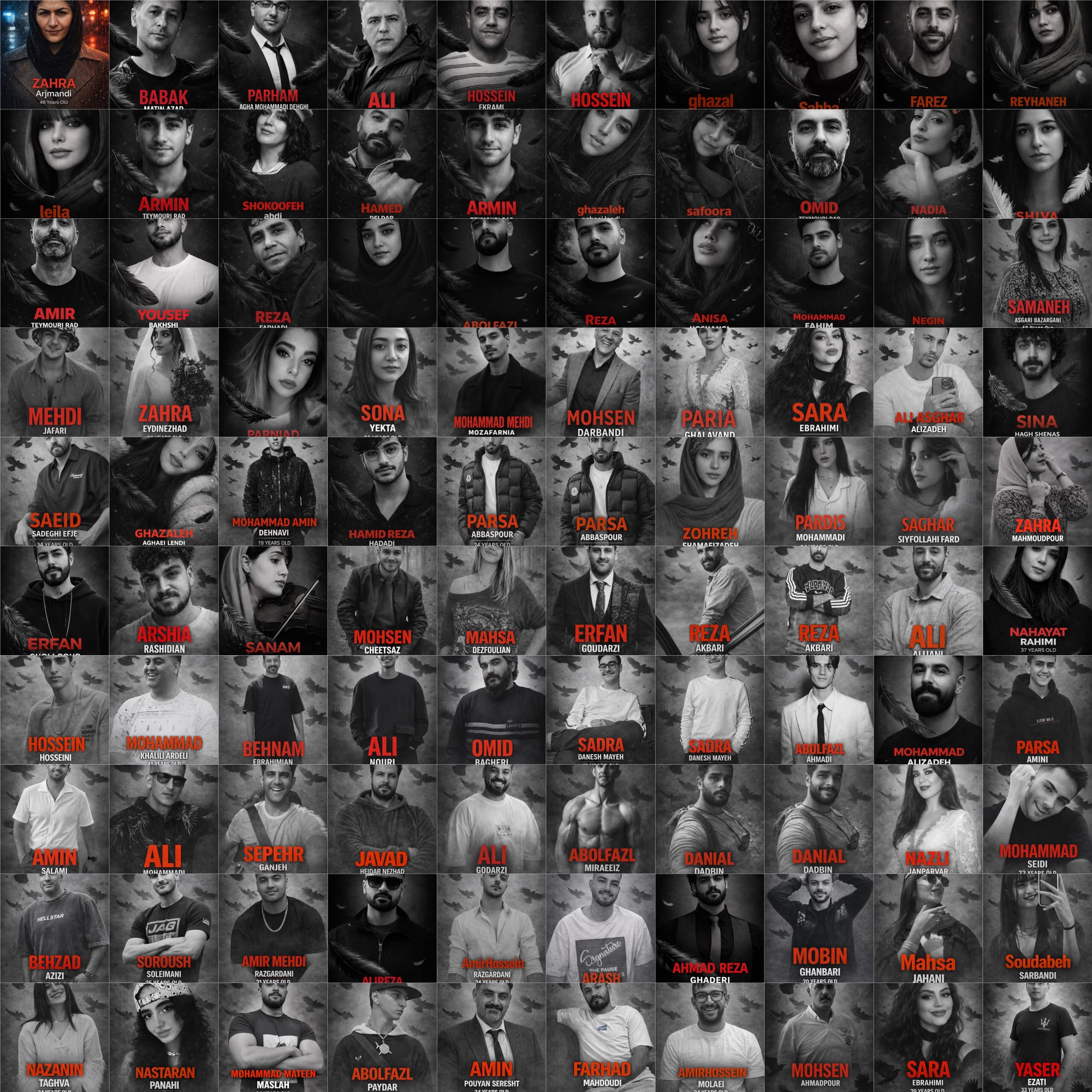 Real Iranian Protests in Victims:Fallen Heroes 2026 against the regime.